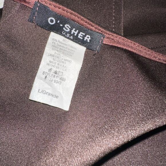 O'Sher Brown Dress Size Large - Picture 3 of 4